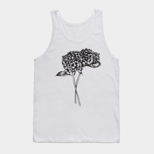 Hydrangea linedrawing Tank Top